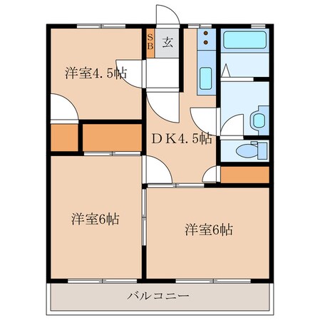 ラフィネ・ノワール今村南の物件間取画像